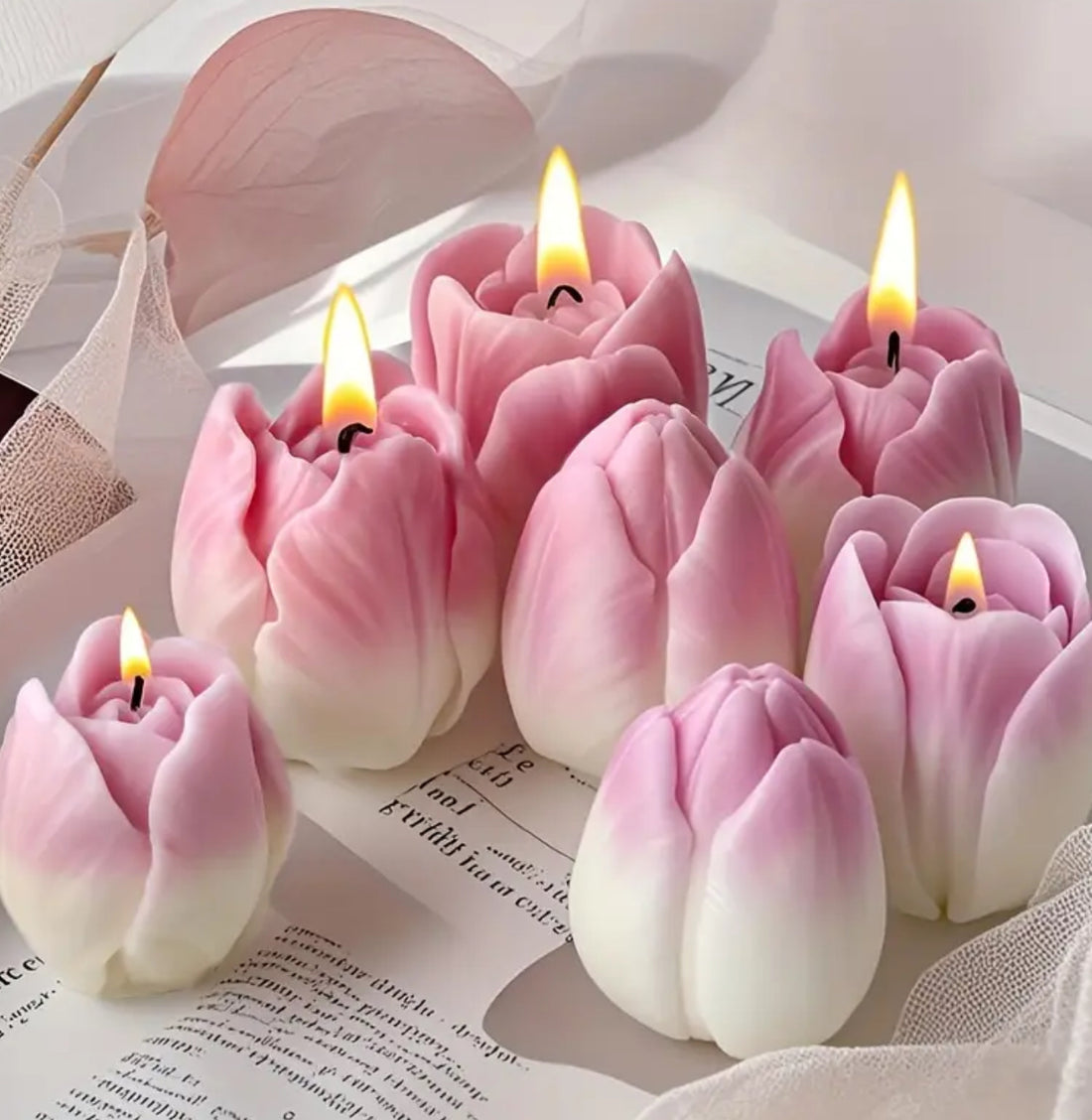 Set di Rose in Cera di Soia Naturale