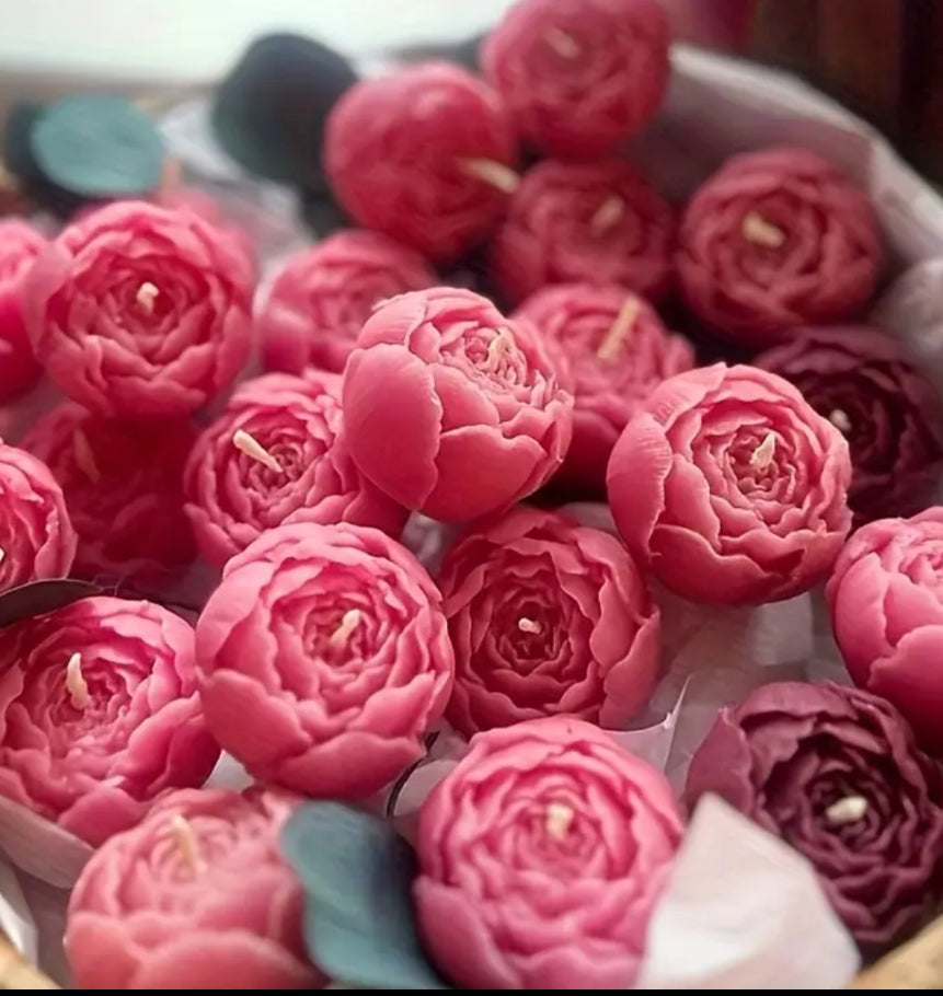 Candela Fiore Rosa - Bomboniera Artigianale