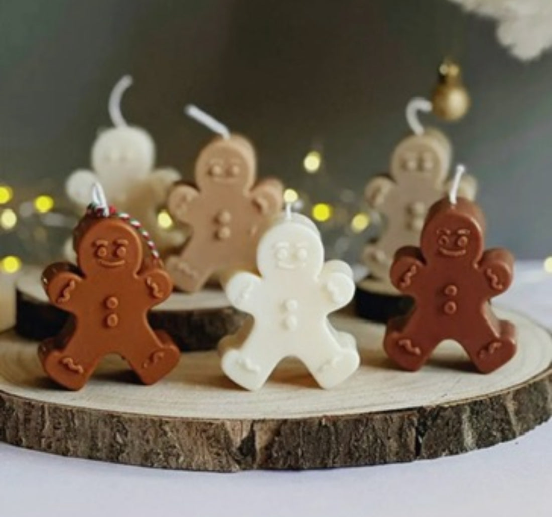 Omino di Pan di Zenzero 7 cm – Candela in Cera di Soia ha