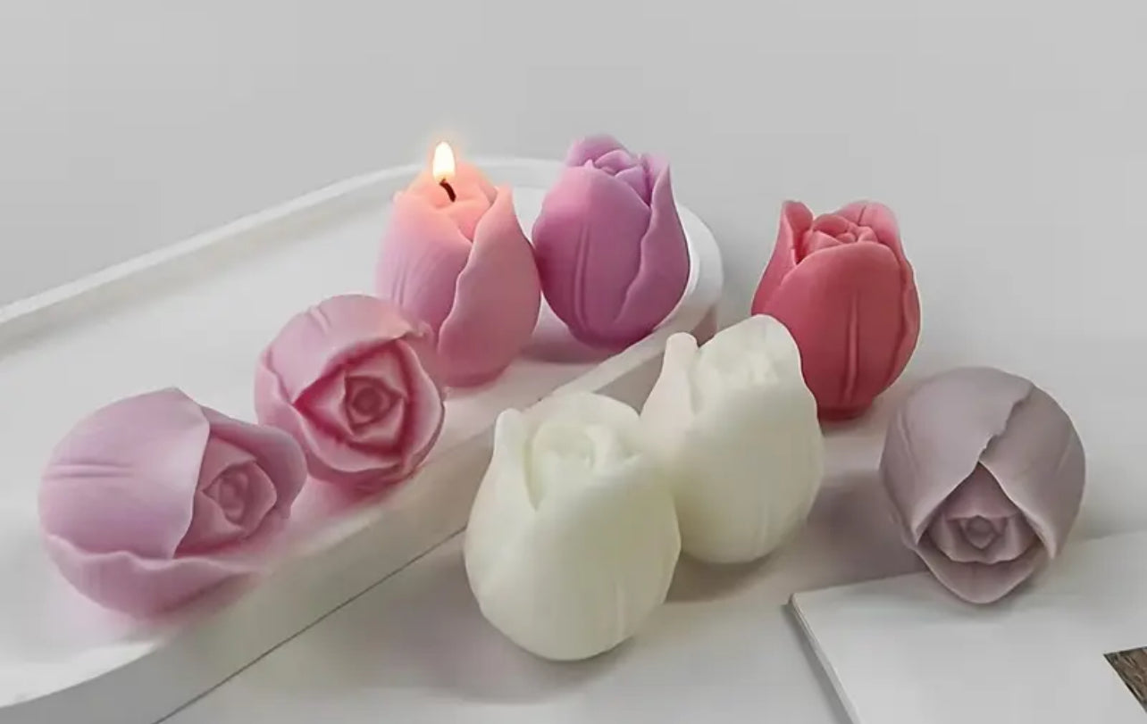 Candele fiore Margherita Set da 3 pz