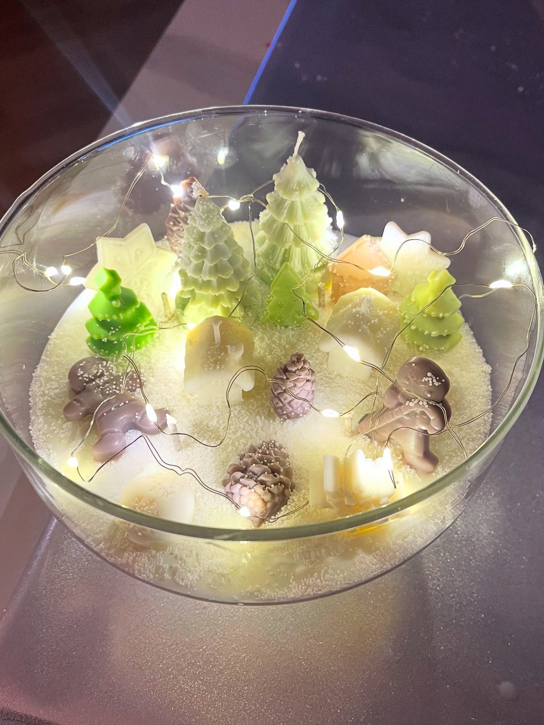 Villaggio Innevato - Candela Decorativa in Vetro