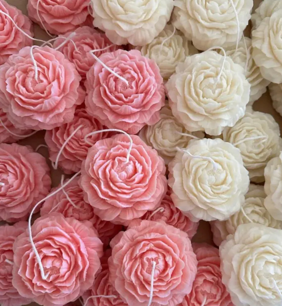 Candela Fiore Rosa - Bomboniera Artigianale