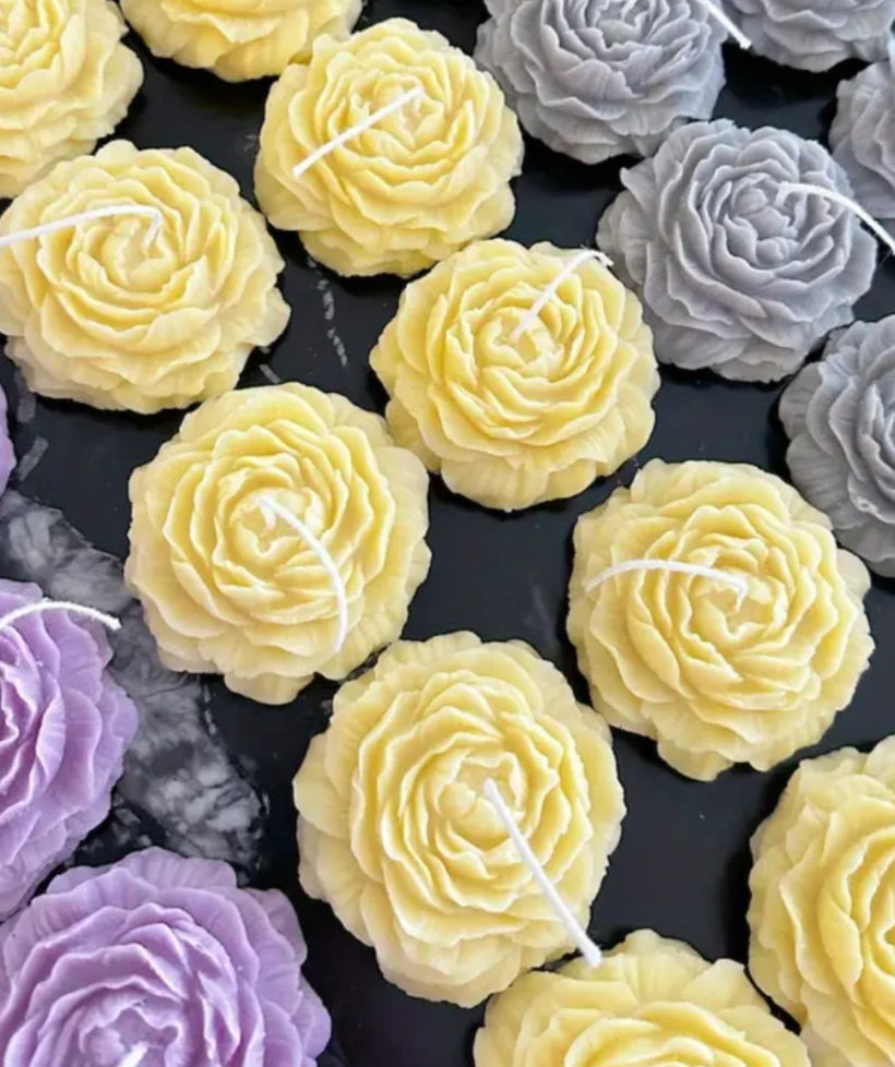 Candela Fiore Rosa - Bomboniera Artigianale