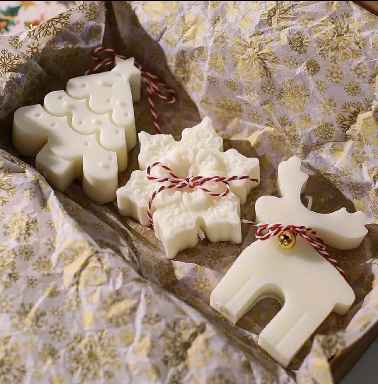 Set 3 Candele Natalizie Artigianali - Trio Christmas Joy