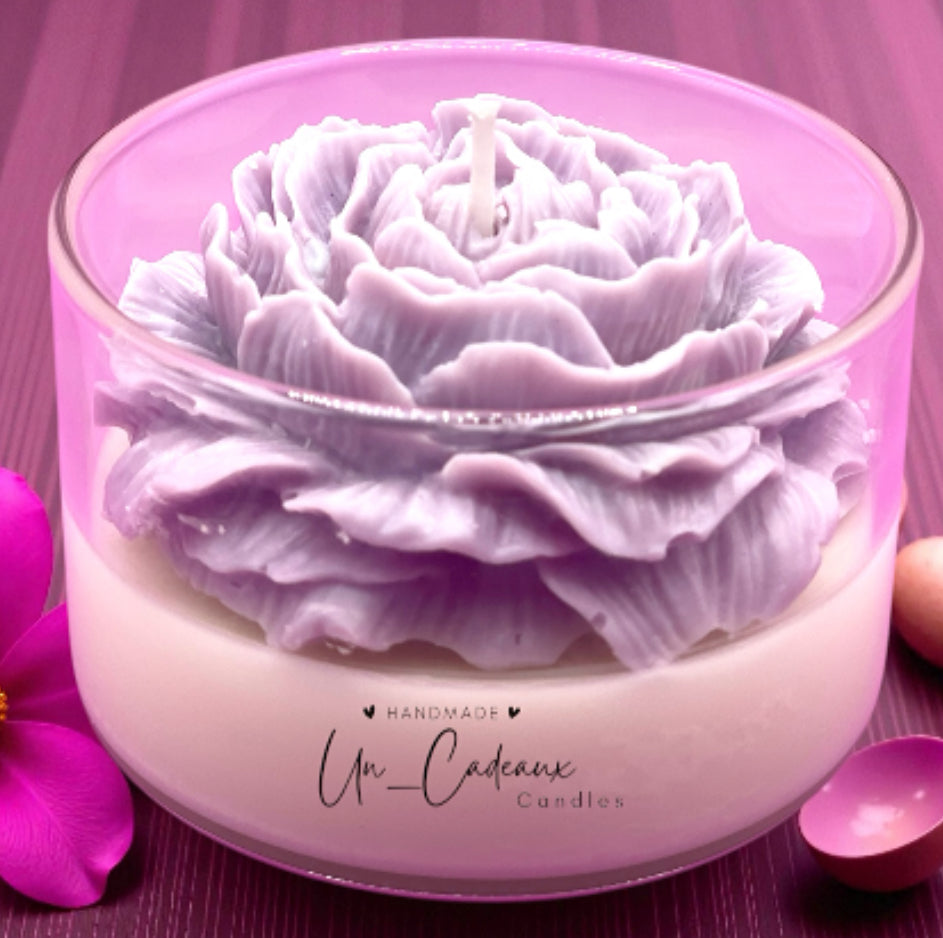 Esempio Bomboniera – Candela con Fiore artigianale