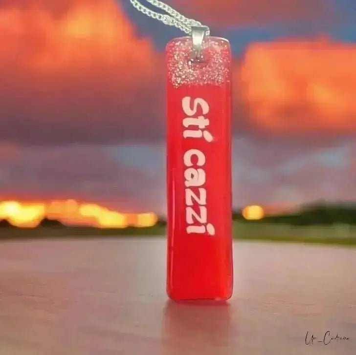 Ciondolo in resina con scritta personalizzata - Un_Cadeaux