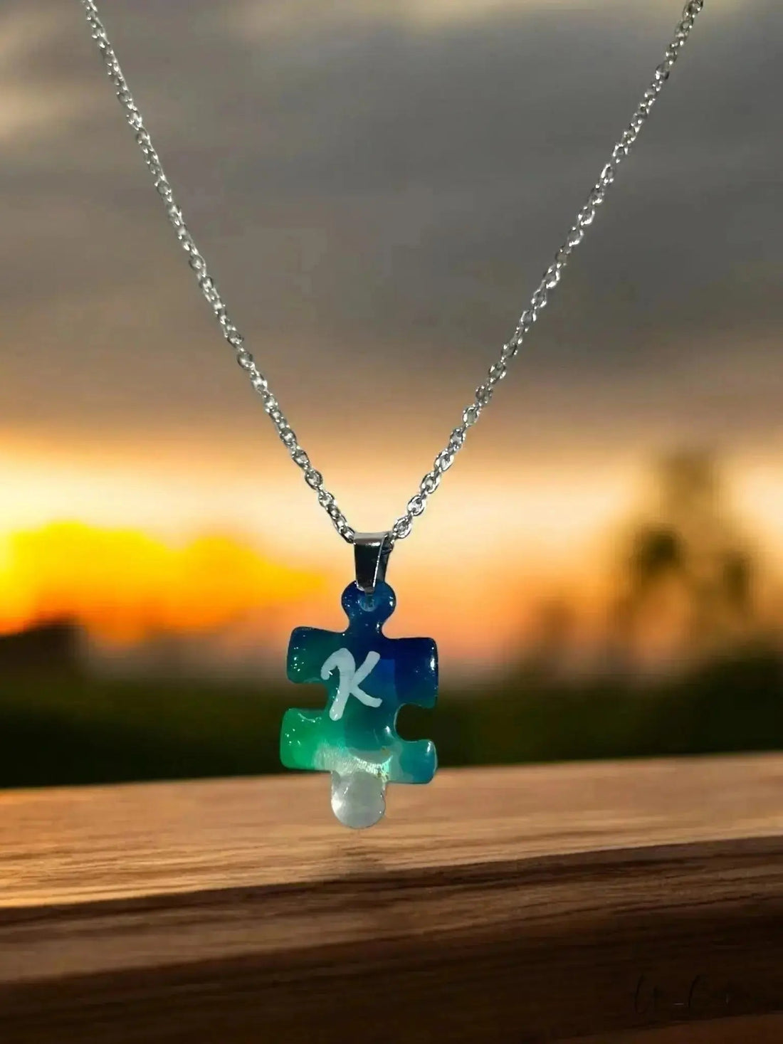 Ciondolo Puzzle Personalizzabile Fatto a Mano - Un_Cadeaux