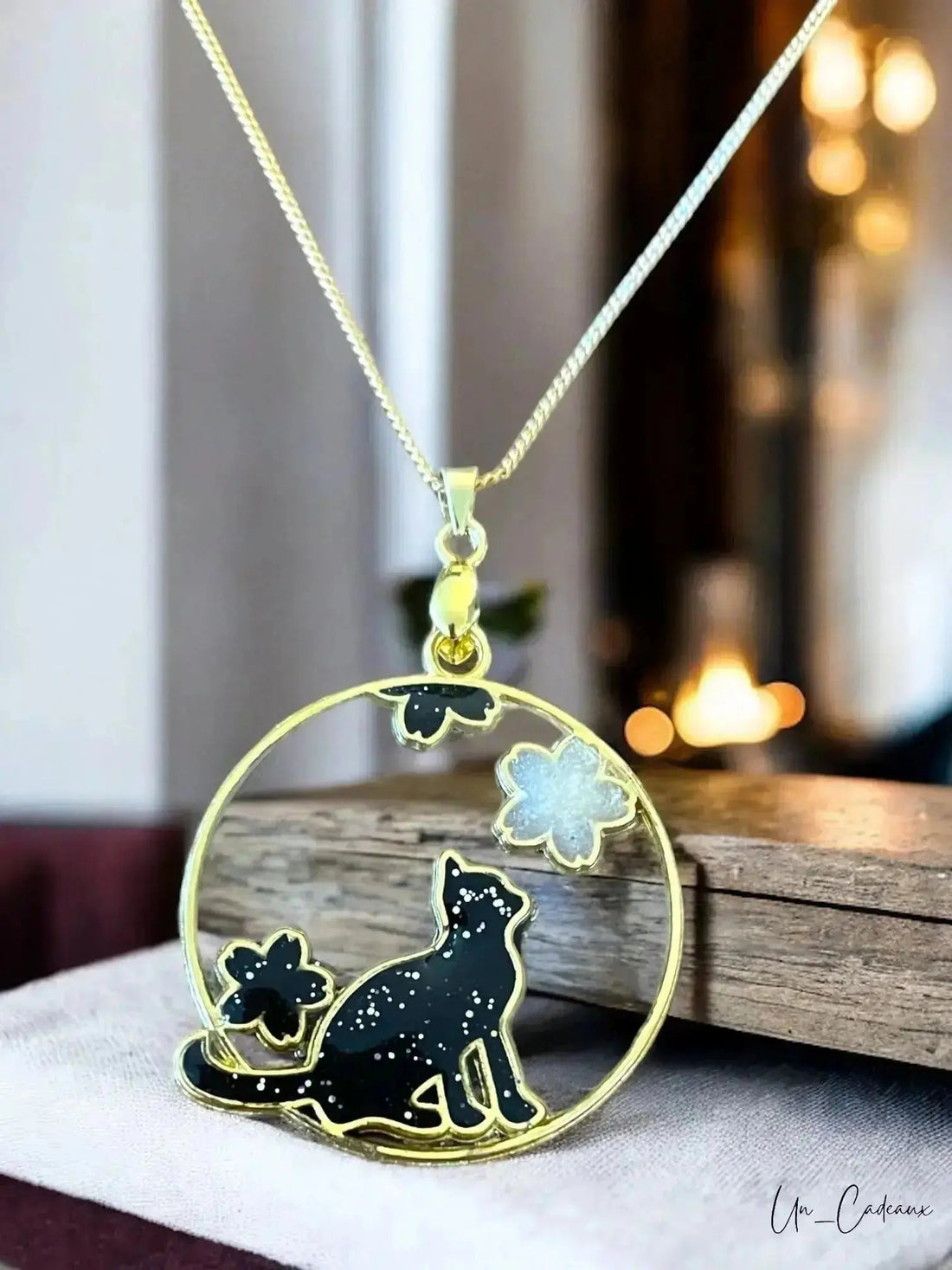 Collana con ciondolo gatto - Un_Cadeaux