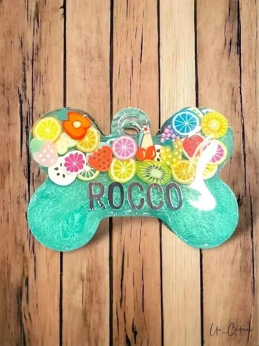 Medagliette per cani Tiffany in resina personalizzate - Un_Cadeaux