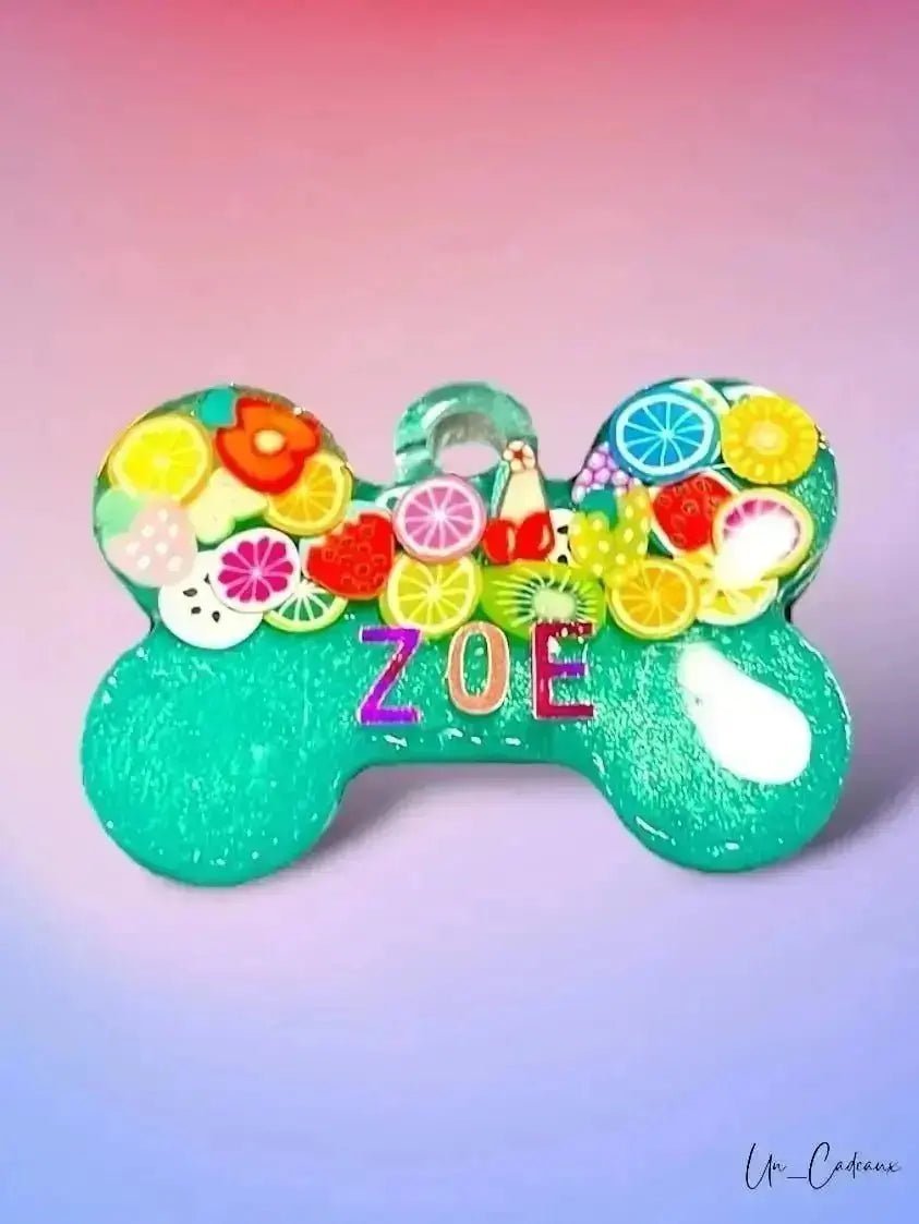 Medagliette per cani Tiffany in resina personalizzate - Un_Cadeaux
