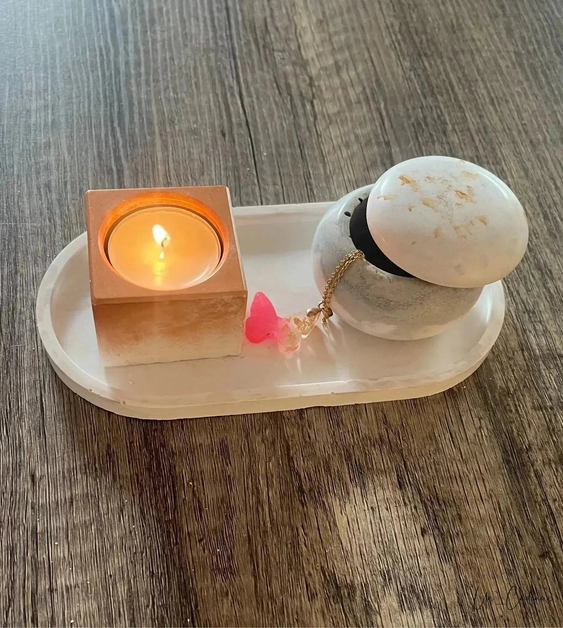 Vassoio in cemento ovale - Un_Cadeaux