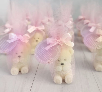 Candela con Orsacchiotto - Bomboniera Artigianale