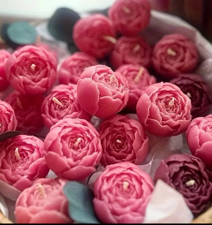 Candela Fiore Rosa - Bomboniera Artigianale