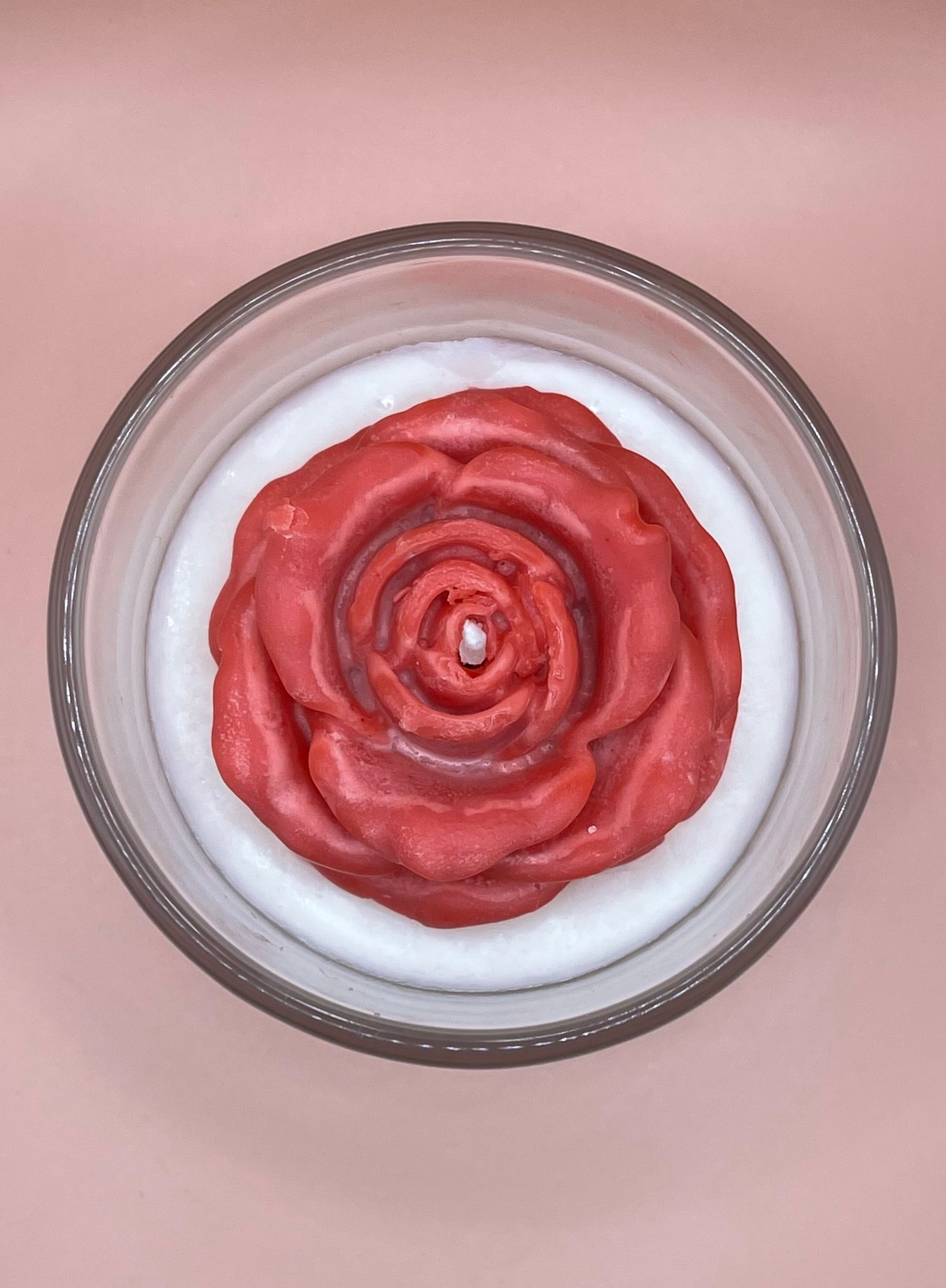 Candela Fiore Rosa - Bomboniera Artigianale