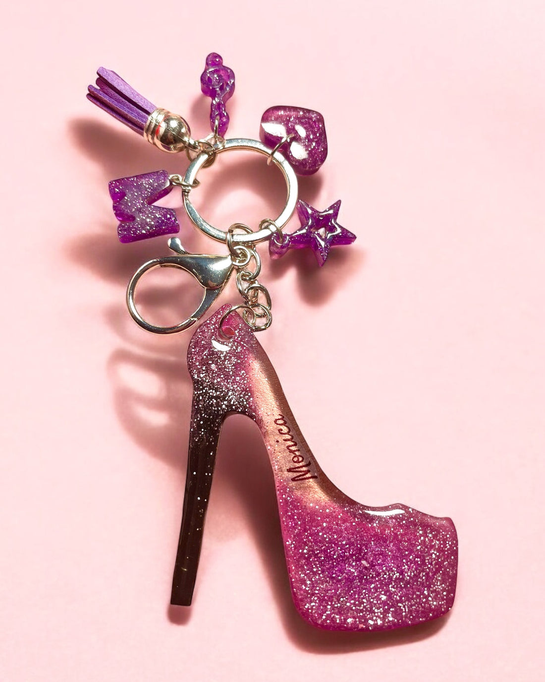 Portachiavi scarpa con tacco a spillo
