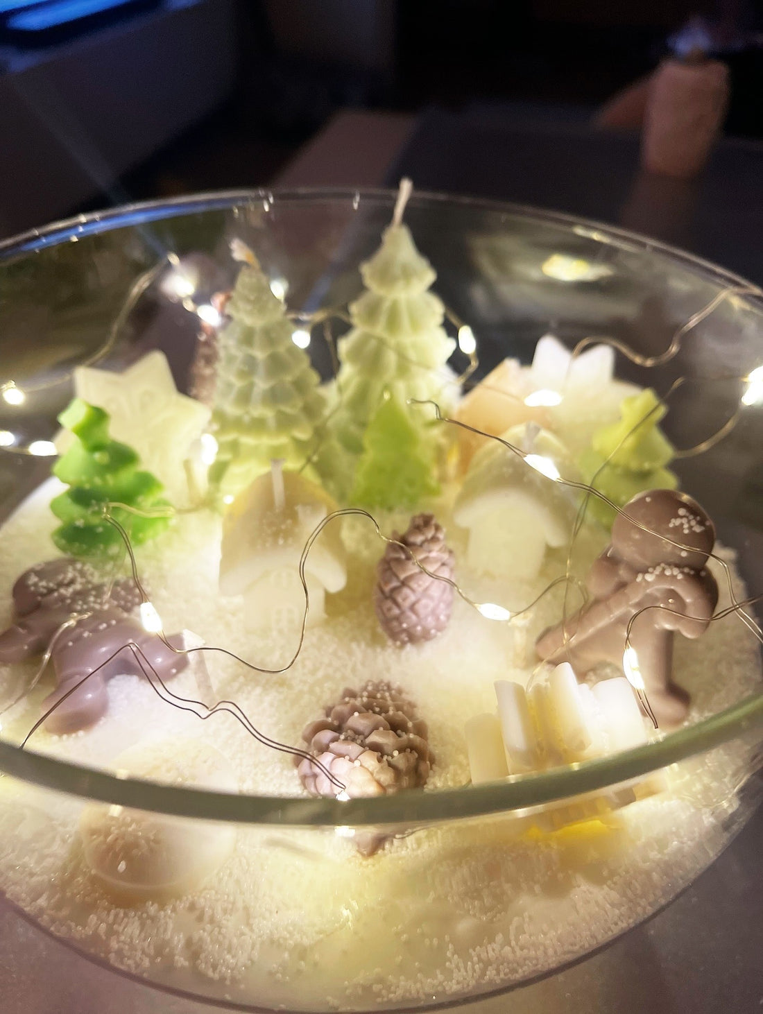 Villaggio Innevato - Candela Decorativa in Vetro