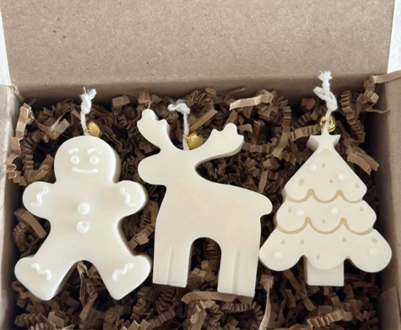 Set 3 Candele Natalizie Artigianali - Trio Christmas Joy