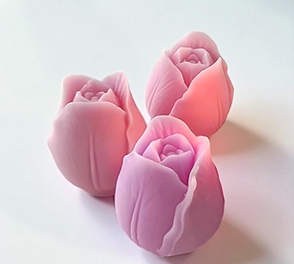 Candela Fiore Rosa - Bomboniera Artigianale