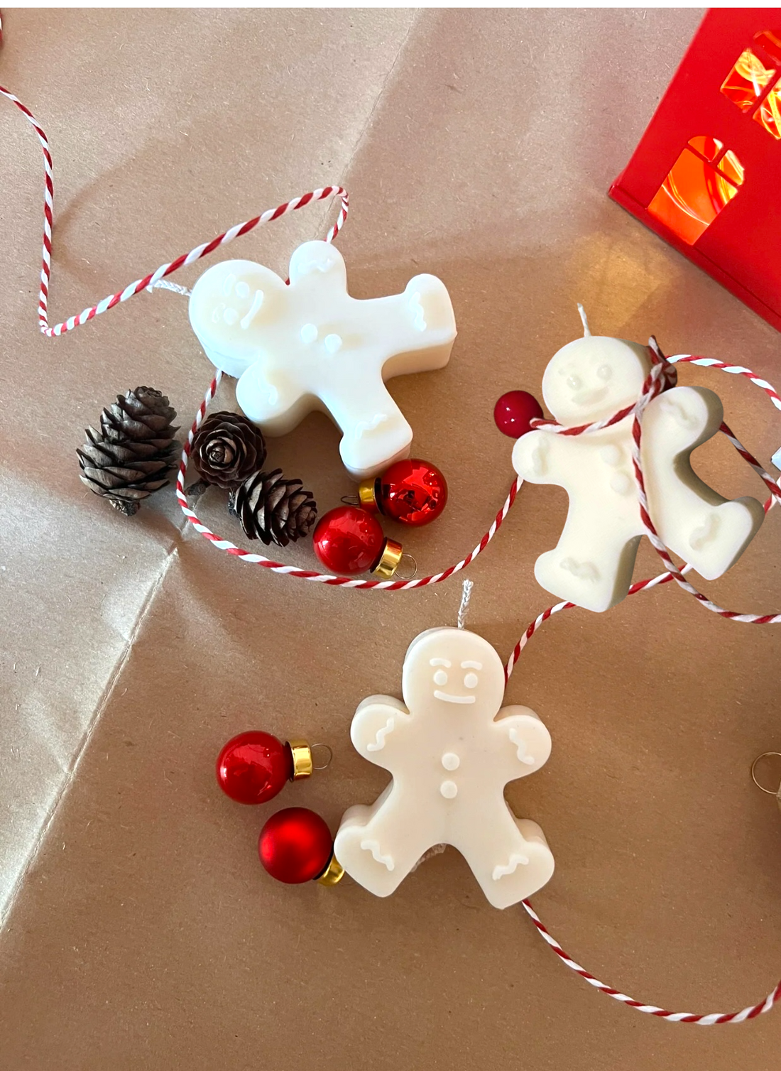 Omino di Pan di Zenzero 7 cm – Candela in Cera di Soia ha