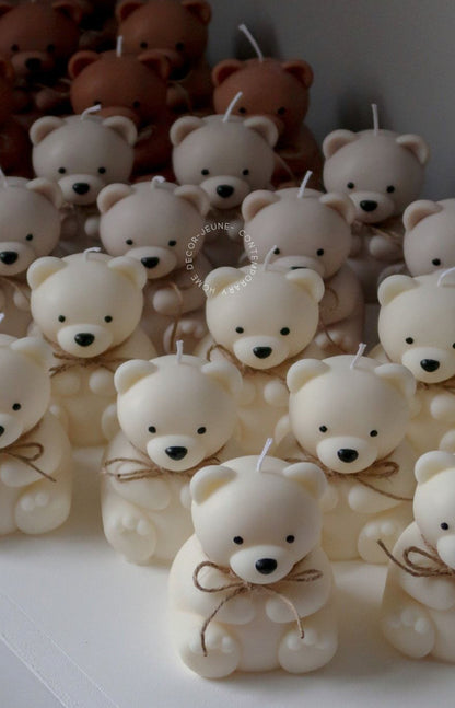 Candela con Orsacchiotto - Bomboniera Artigianale