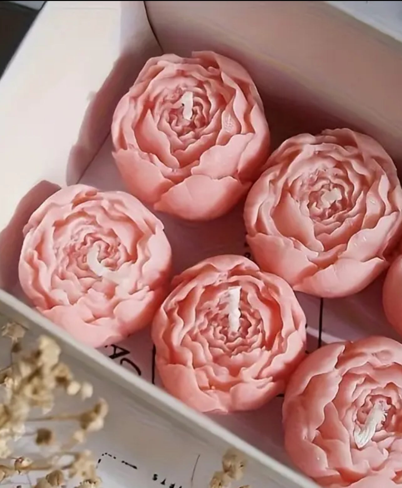 Candela Fiore Rosa - Bomboniera Artigianale