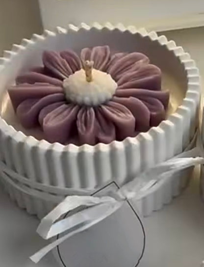 Candela Fiore Rosa - Bomboniera Artigianale