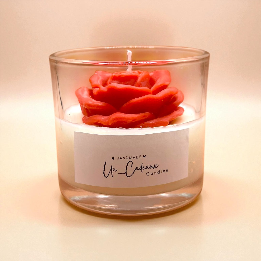 Candela Fiore Rosa - Bomboniera Artigianale