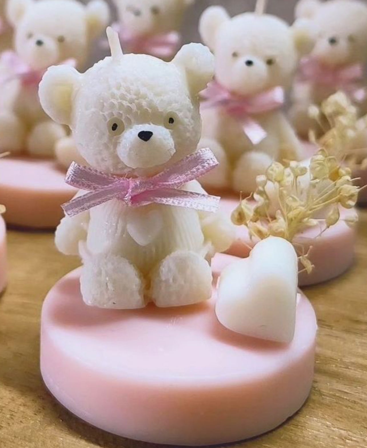 Candela con Orsacchiotto - Bomboniera Artigianale