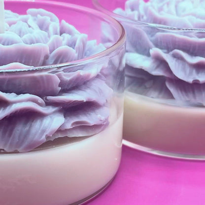 Candela Fiore Rosa - Bomboniera Artigianale