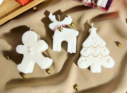 Set 3 Candele Natalizie Artigianali - Trio Christmas Joy