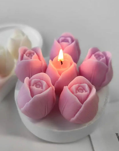 Set di Rose in Cera di Soia Naturale