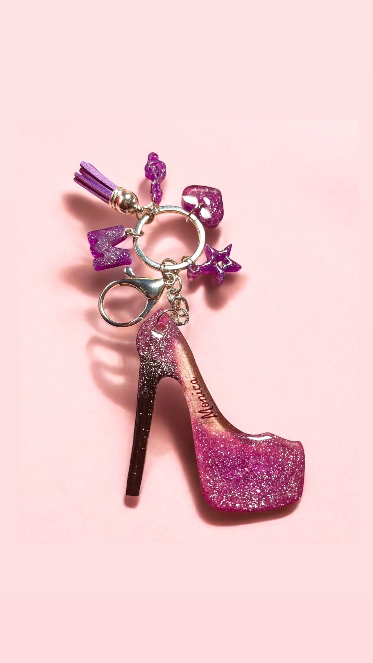 Portachiavi scarpa con tacco a spillo