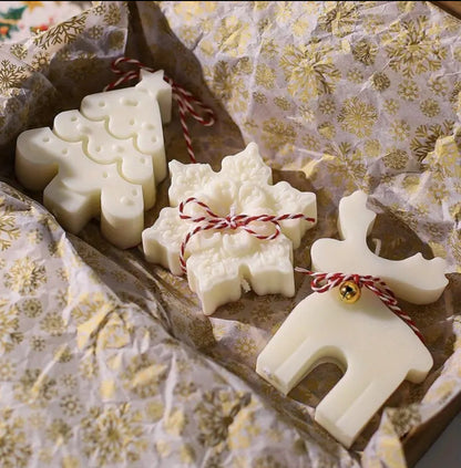 Set 3 Candele Natalizie Artigianali - Trio Christmas Joy