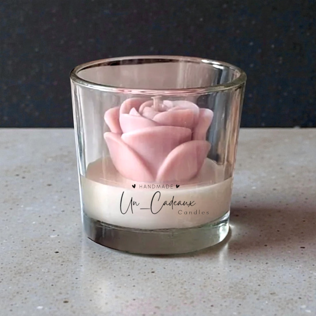 Candela Fiore Rosa - Bomboniera Artigianale