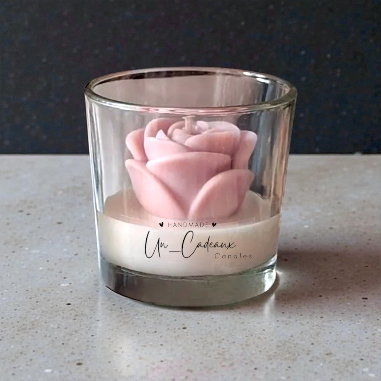 Candela Fiore Rosa - Bomboniera Artigianale