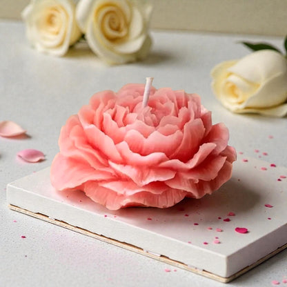 Candela Fiore Rosa - Bomboniera Artigianale