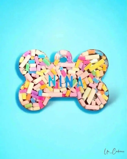 Medagliette per cani Tiffany in resina personalizzate - Un_Cadeaux
