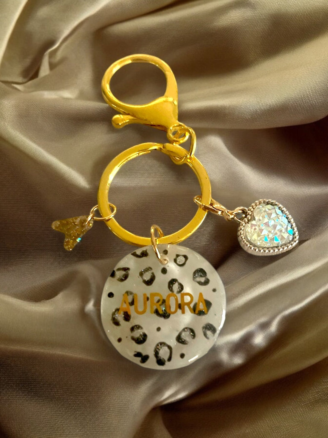 Portachiavi Personalizzato “Aurora” in Resina con Design Animalier - Un_Cadeaux