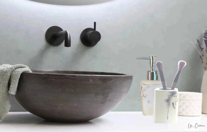 Set lavabo con dispencer e bicchiere - Un_Cadeaux